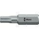 Embout pour vis à 6 pans femelle 1/4'', semi-dur, 25 mm de long, Cote s/plats : 1,5 mm