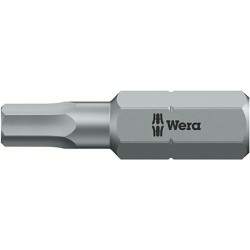 Embout pour vis à 6 pans femelle 1/4'', semi-dur, 25 mm de long, Cote s/plats : 3,0 mm
