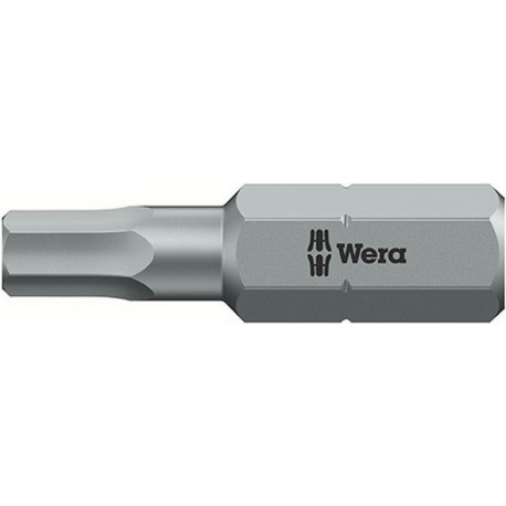 Embout pour vis à 6 pans femelle 1/4'', semi-dur, 25 mm de long, Cote s/plats : 5,0 mm