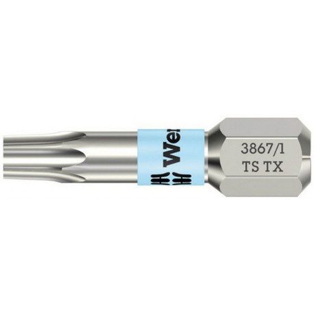 Embout inox 1/4" DIN3126C6,3 T25x25mm Wera 1 PCS