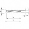 Vis fraisée HECO-MMSplus-F 7,5x 80/25/ 45 T-40 zn-bl (Par 50)