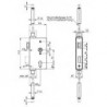 Serrure 140UMV-40, PZ,E72,VK8,D60,1 tour,bl