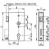 Serrure 140U-30,PZ,E72,VK8,D60,2 tours,brillant