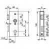 Serrure 141U-30,PZ,E72,VK8,D40,1 tour,brillant