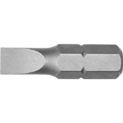 Embout pour vis à fente 1/4'', semi-dur, 25 mm, Larg. : de lame x Épaisseur de lame : 6,5 x 1,2 mm