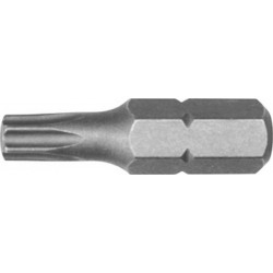 Embout semi-dur, pour vis TORX® 1/4'', 25 mm de long, Dimensions : T 8