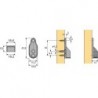 Support tube Sl 322 DD 30 X 15 mm nickel