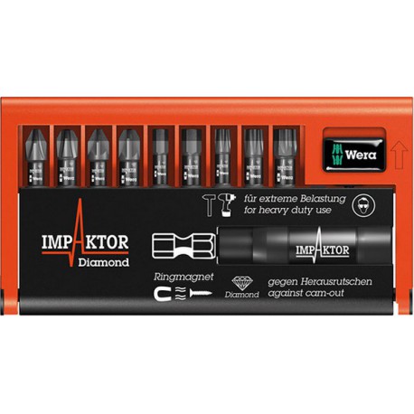 Assortiment d'embouts Bit-Check Impaktor, 10 pièces, PH/PZ/six pans/TORX ®