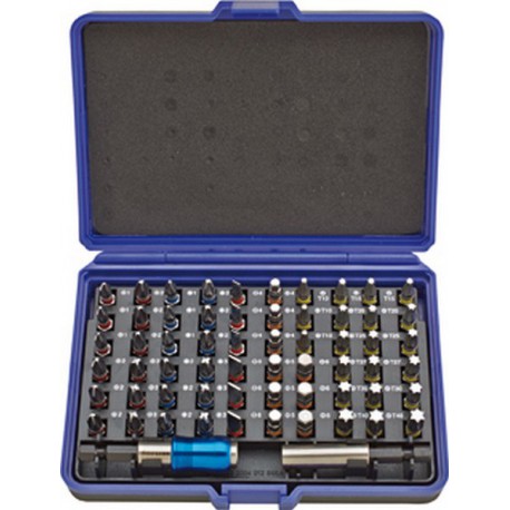 Assortiment d'embouts, 62 pièces, avec code couleur