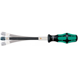 Porte-embout à main avec mandrin à serrage rapide et queue flexible 1/4" Wera 1 PCS