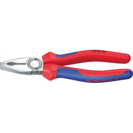 Pince universelle en acier spécial pour outils, tête polie, poignées à gaine en plastique, Long. : 160 mm, Capacité de coupe du Ø du fil dur 2,0 mm
