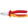 Pince universelle VDE, grande puissance, Long. : 180 mm, Capacité de coupe du Ø du fil dur 2,5 mm, Capacité de coupe du Ø de la corde à piano 2,0 mm