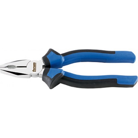 Pince universelle, acier chrome vanadium, tête chromée, poignées à gaine en plastique, Long. : 200 mm, Capacité de coupe du Ø du fil dur 2,5 mm
