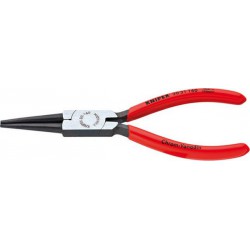 Pince à becs longs, becs longs et ronds, en acier électrique au chrome vanadium, tête polie, poignées à gaine en plastique, Long. : 160 mm