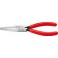 Pince à longs becs, becs plats en acier au chrome vanadium, tête polie, poignées à gaine en plastique, Long. : 140 mm, Long. des becs 42,0 mm