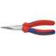 Pince d'électronicien, forme droite, en acier au chrome vanadium, tête chromée, poignées à gaine en plastique, en acier électrique au vanadium