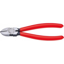 Pince coupante latérale, en acier électrique au vanadium, tête polie, poignées à gaine en plastique, Long. : 160 mm