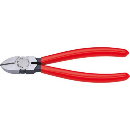 Pince coupante latérale, en acier électrique au vanadium, tête polie, poignées à gaine en plastique, Long. : 160 mm