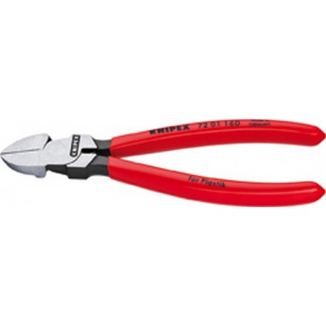 Pince coupante latérale pour plastique, taillants droits, Long. : 140 mm