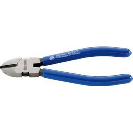 Pince coupante latérale, Acier Vanadium, tête polie, poignées à gaine en plastique, Long. : 180 mm