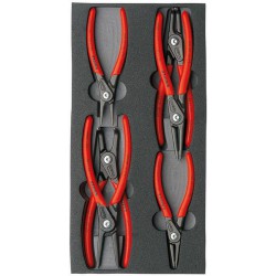 Jeu de pinces de précision pour circlips, Quantité : 6 pièces
