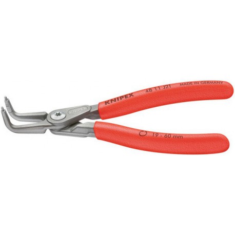 Pince à circlips intérieurs de précision, modèle courbé, Dimensions : J 11, Ø d'alésage 10-25 mm, Long. 130 mm