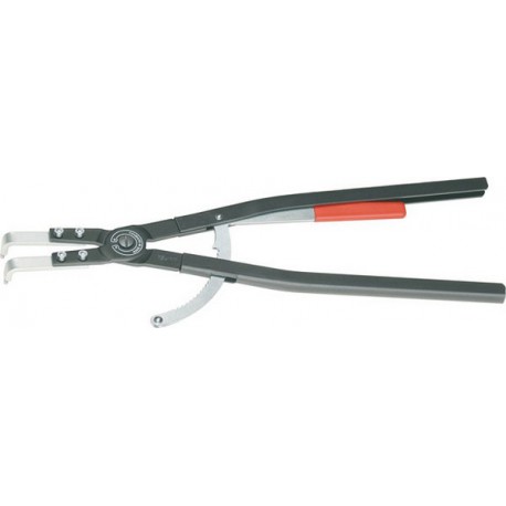 Pince à grands circlips intérieurs, modèle courbé, Dimensions : J 51, Ø d'alésage 122-300 mm, Long. 590 mm