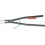 Pince à grands circlips intérieurs, modèle courbé, Dimensions : J 61, Ø d'alésage 252-400 mm, Long. 600 mm