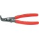Pince de précision à circlips pour bagues extérieures, avec limitation d'ouverture réglable, Dimensions : A 01, Ø d'arbre 3-10 mm, Long. 130 mm