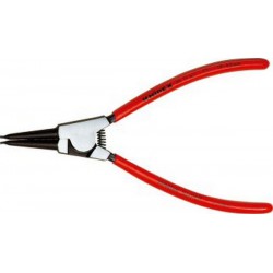 Pince pour circlips extérieurs, modèle droit, en acier inoxydable au chrome vanadium, pointes antidérapantes, Dimensions : A 4, Ø d'arbre 85-140 mm