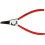 Pince pour circlips extérieurs, modèle droit, en acier inoxydable au chrome vanadium, pointes antidérapantes, Dimensions : A 4, Ø d'arbre 85-140 mm