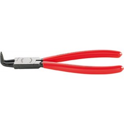 Pince à circlips intérieurs, courbée, en acier inoxydable au chrome vanadium, pointes antidérapantes, Dimensions : J 01, Ø d'alésage 8-13 mm, Long. 130 mm