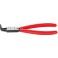 Pince à circlips intérieurs, courbée, en acier inoxydable au chrome vanadium, pointes antidérapantes, Dimensions : J 11, Ø d'alésage 12-25 mm