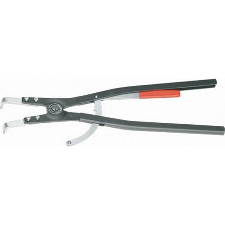 Pince pour grands circlips extérieurs, modèle courbé, Dimensions : A 51, Ø d'arbre 122-300 mm, Long. 570 mm