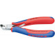 Pince coupante frontale électronique, Modèle : avec petite facette, tête courte, courbée à 27°, Long. 115 mm
