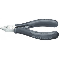 Pince coupante latérale d'électronicien ESD, Modèle avec petit biseau, tête pointue, Long. 115 mm