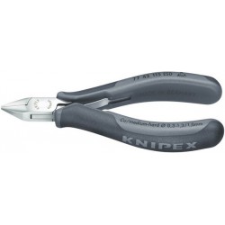 Pince coupante latérale d'électronicien ESD, Modèle sans biseau, tête pointue, Long. 115 mm