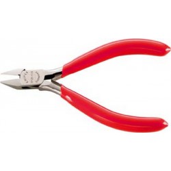 Pince coupante latérale d'électronicien, tête polie, Modèle sans biseau, tête pointue, Long. 115 mm