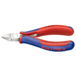 Pince coupante latérale d'électronicien, tête polie miroir, Modèle sans biseau, tête pointue, Long. 115 mm