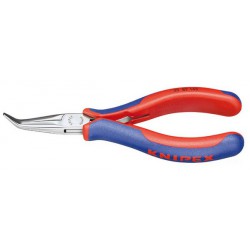 Pince de préhension électronique, Modèle : Becs ronds, plats et longs, courbés à 45°, Long. 145 mm, Long. des becs 35,0 mm