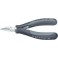 Pinces de préhension électronique ESD, Modèle : Becs ronds et plats pour plier les ?illets en fil, Long. 115 mm, Long. des becs 22,5 mm