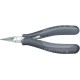 Pinces de préhension électronique ESD, Modèle : Becs pointus et ronds pour plier les ?illets en fil, Long. 115 mm, Long. des becs 22,5 mm