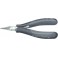 Pinces de préhension électronique ESD, Modèle : Becs pointus et ronds pour plier les ?illets en fil, Long. 115 mm, Long. des becs 22,5 mm