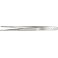 Brucelles de précision, Pointes : droit, rond, environ 2 mm de large, Surfaces de préhension denté finement en croix, Surface nickelé, poignées cannelées