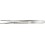 Brucelles de précision, Pointes : droit, rond, environ 2 mm de large, Surfaces de préhension denté finement en croix, Surface nickelé, poignées cannelées