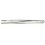 Brucelles de précision, Pointes : droit, rond, environ 3 mm de large, Surfaces de préhension denture fine, Surface nickelé, poignées cannelées
