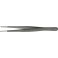Brucelles de précision, Pointes : droit, rond, environ 3,5 mm de large, Surfaces de préhension denture fine, revêtement noir antireflet