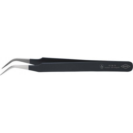 Brucelles ESD forme croissant 120mm noir KNIPEX 1 PCS