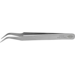 Brucelles de précision, becs 'aiguille', Pointes : en croissant, pointu, extra fin, Surfaces de préhension micro-rugueux par matage, Surface antireflet mat