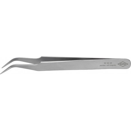 Brucelles de précision, becs 'aiguille', Pointes : en croissant, pointu, extra fin, Surfaces de préhension micro-rugueux par matage, Surface antireflet mat